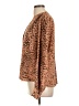 Brochu Walker Animal Print Brown Long Sleeve Blouse Size L - photo 5