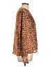 Brochu Walker Animal Print Brown Long Sleeve Blouse Size L - photo 4