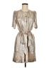 Sabina Musayev 100% Polyester Metallic Silver Cocktail Dress Size XS - photo 1