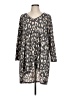 Assorted Brands Animal Print Gray Casual Dress Size L - photo 1