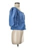 Sandro Blue 3/4 Sleeve Blouse Size Med (2) - photo 4