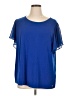 Calvin Klein Blue Short Sleeve Blouse Size XL (estimated) - photo 1
