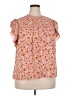 DR2 100% Polyester Pink Short Sleeve Blouse Size XXL - photo 1