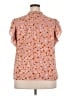 DR2 100% Polyester Pink Short Sleeve Blouse Size XXL - photo 2
