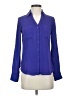 Express 100% Polyester Blue Long Sleeve Blouse Size XS - photo 1