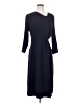 Ann Taylor 100% Polyester Solid Blue Casual Dress Size 2 - photo 1