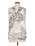 dalia 100% Polyester Animal Print Ivory Sleeveless Blouse Size L - photo 1
