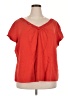 Apostrophe Red Short Sleeve Blouse Size 26W - photo 1