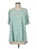 White Birch Teal Short Sleeve Top Size M - photo 1