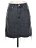 Express Gray Denim Skirt Size 4 - photo 1