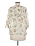 DR2 100% Polyester Floral Ivory 3/4 Sleeve Blouse Size M - photo 2