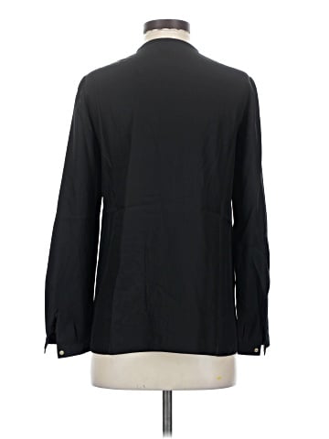 Lafayette 148 New York Long Sleeve Silk Top (view 2)