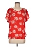 Ann Taylor LOFT 100% Polyester Red Short Sleeve Blouse Size M - photo 1