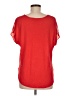 Ann Taylor LOFT 100% Polyester Red Short Sleeve Blouse Size M - photo 2
