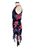 MNG Multi Color Blue Cocktail Dress Size 6 - photo 5