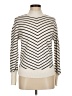 Laundry by Shelli Segal Chevron-herringbone Ivory Pullover Sweater Size M - photo 1