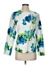 Susan Graver Floral White Blazer Size 4 - photo 1