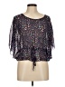 Estam 100% Polyester Purple Blue 3/4 Sleeve Blouse Size M - photo 1