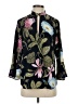 Ann Taylor 100% Polyester Floral Black 3/4 Sleeve Blouse Size S - photo 1