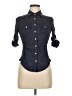 So Nice Blue 3/4 Sleeve Button-Down Shirt Size S - photo 1