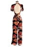 Lulus 100% Rayon Floral Red Orange Jumpsuit Size XS - photo 2