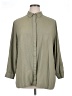 Chico's 100% Viscose Solid Green 3/4 Sleeve Button-Down Shirt Size XL (3) - photo 1