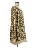 Free People 100% Cotton Animal Print Tan Pullover Sweater Size M - photo 4