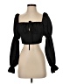 Shein 100% Polyester Black 3/4 Sleeve Blouse Size S - photo 1