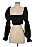 Shein 100% Polyester Black 3/4 Sleeve Blouse Size S - photo 2