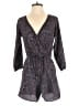 Charming Charlie 100% Polyester Paisley Purple Romper Size XS - photo 1