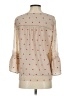 Fever Polka Dots Ivory 3/4 Sleeve Blouse Size S - photo 2