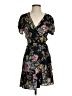 Auguste 100% Rayon Floral Black Casual Dress Size 4 - photo 1