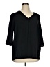 Unbranded 100% Polyester Black 3/4 Sleeve Blouse Size XL - photo 1