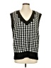 Double Zero 100% Acrylic Houndstooth Black Sweater Vest Size S - photo 1