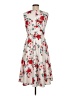 Unbranded Floral Ivory Cocktail Dress Size 28 waist (estimated) - photo 2