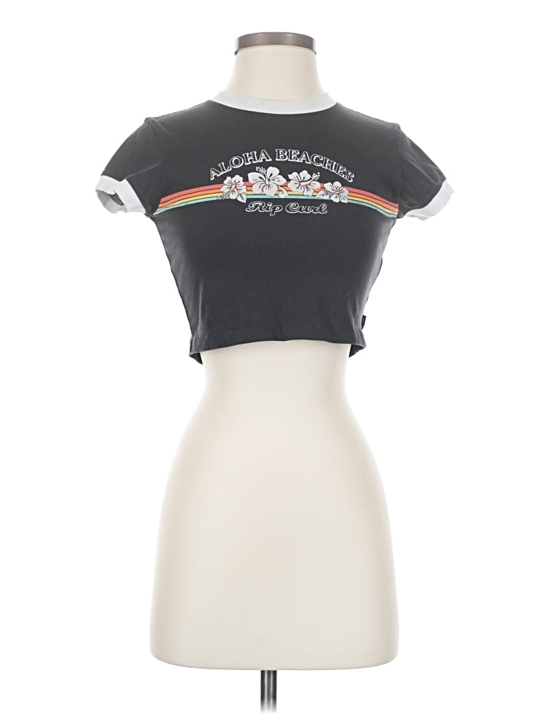 Pre-owned Rip Curl Short Sleeve T-shirt In Gray