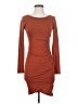 Leith Solid Brown Casual Dress Size XS - photo 1
