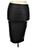 Simlu Solid Black Faux Leather Skirt Size 2X - photo 1