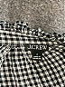 J.Crew Checkered-gingham Black Long Sleeve Blouse Size 2 - photo 7