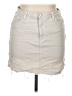 Just Black Solid Ivory Denim Skirt Size XL - photo 1