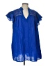 Unbranded Blue Short Sleeve Blouse Size L (estimated) - photo 1