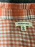 Max Studio 100% Cotton Plaid Orange 3/4 Sleeve Button-Down Shirt Size L - photo 7