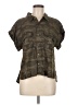 Sanctuary Camo Green Short Sleeve Button-Down Shirt Size M - photo 1