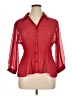 Unbranded 100% Polyester Red Long Sleeve Blouse Size XL - photo 1