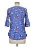 No Comment Blue 3/4 Sleeve Blouse Size M - photo 2
