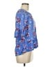 No Comment Blue 3/4 Sleeve Blouse Size M - photo 4