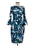 Calvin Klein Print Blue Cocktail Dress Size 4 - photo 1