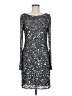 Aidan Mattox 100% Polyester Stars Silver Cocktail Dress Size 8 - photo 1