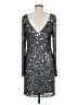 Aidan Mattox 100% Polyester Stars Silver Cocktail Dress Size 8 - photo 2