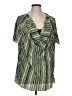 Brittany Black Green Short Sleeve Blouse Size L (estimated) - photo 1